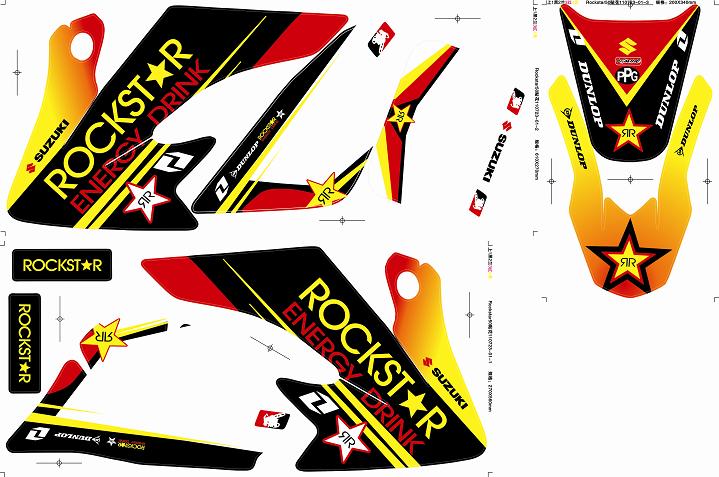 Stickers ROCK STAR ENERGY CRF50 Rouge